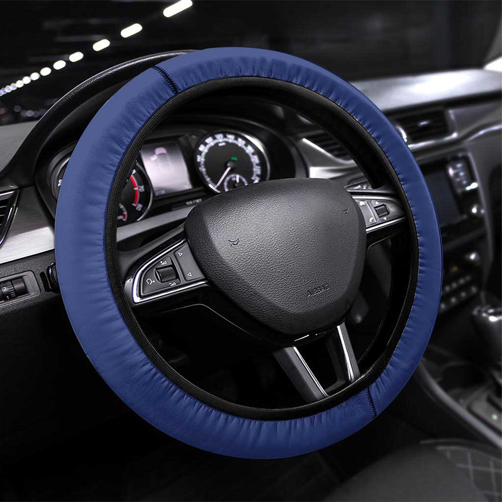 Curacao Football Steering Wheel Cover La Familia Azul Go Champion