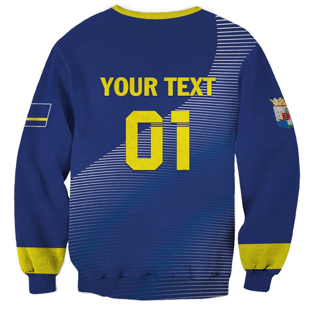 Custom Curacao Football Sweatshirt La Familia Azul Go Champion