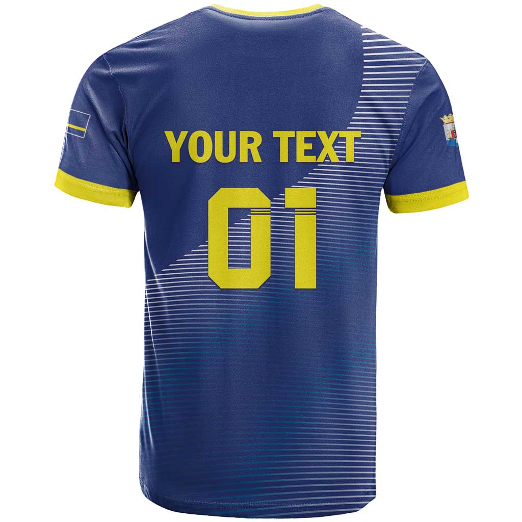 Custom Curacao Football T Shirt La Familia Azul Go Champion