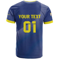 Custom Curacao Football T Shirt La Familia Azul Go Champion