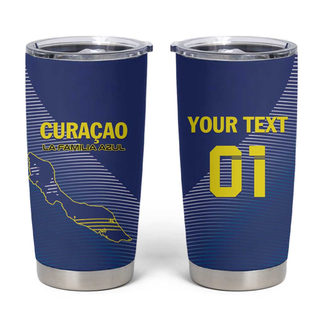 Custom Curacao Football Tumbler Cup La Familia Azul Go Champion