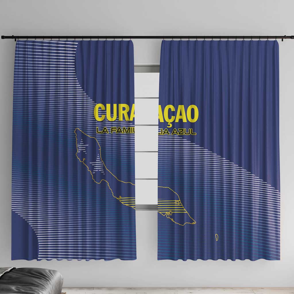 Curacao Football Window Curtain La Familia Azul Go Champion