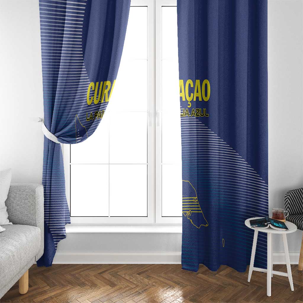 Curacao Football Window Curtain La Familia Azul Go Champion