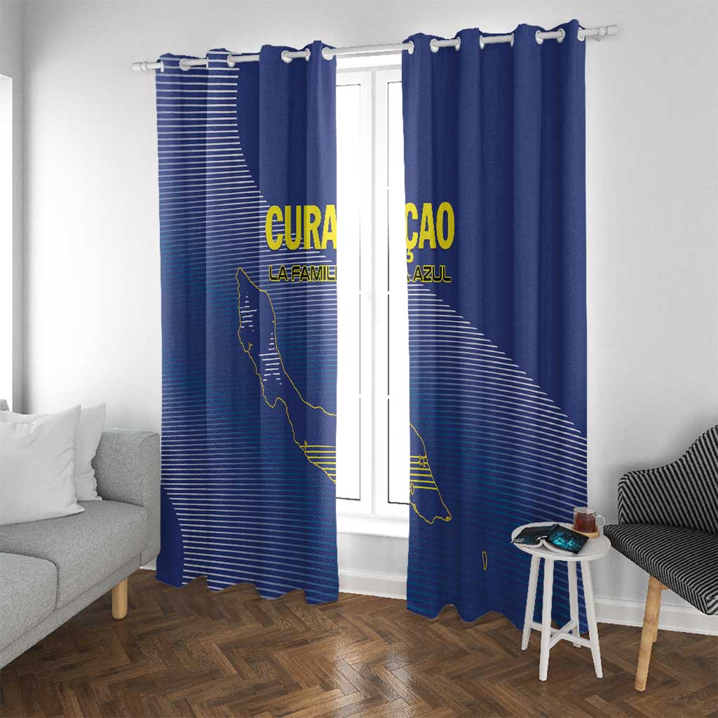 Curacao Football Window Curtain La Familia Azul Go Champion