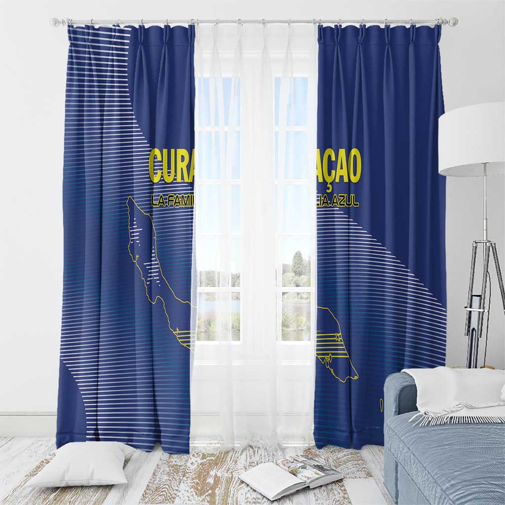 Curacao Football Window Curtain La Familia Azul Go Champion