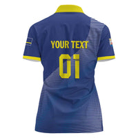 Custom Curacao Football Women Polo Shirt La Familia Azul Go Champion