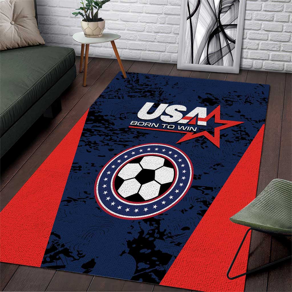 USA Soccer Team Area Rug Born To Win