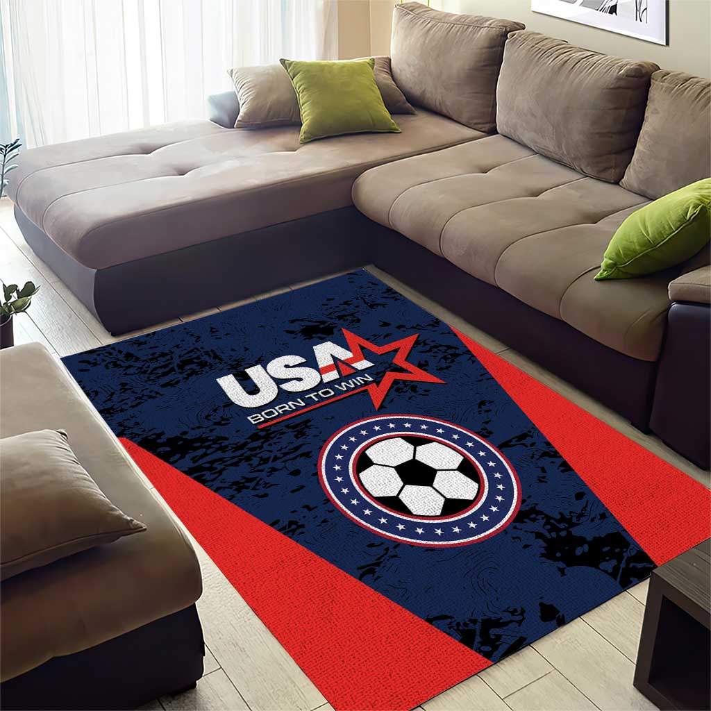 USA Soccer Team Area Rug Born To Win