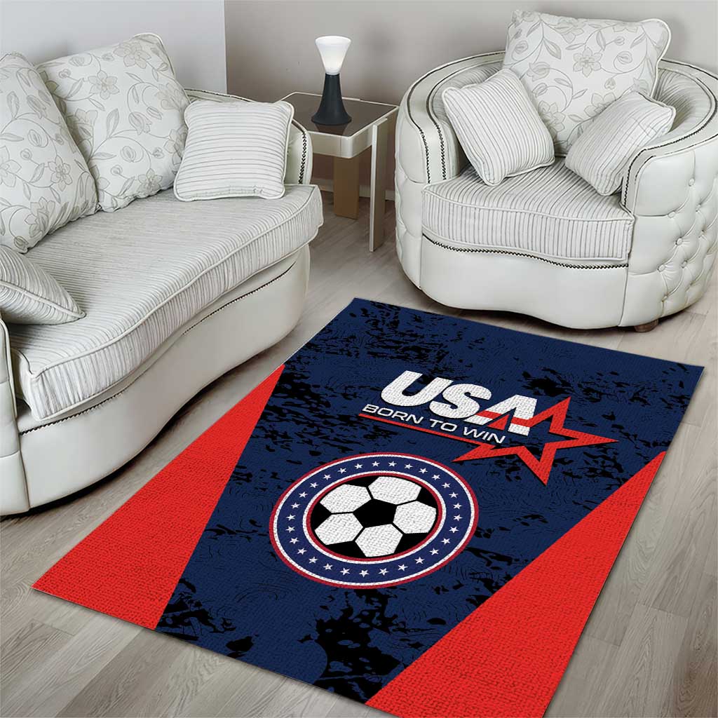 USA Soccer Team Area Rug Born To Win
