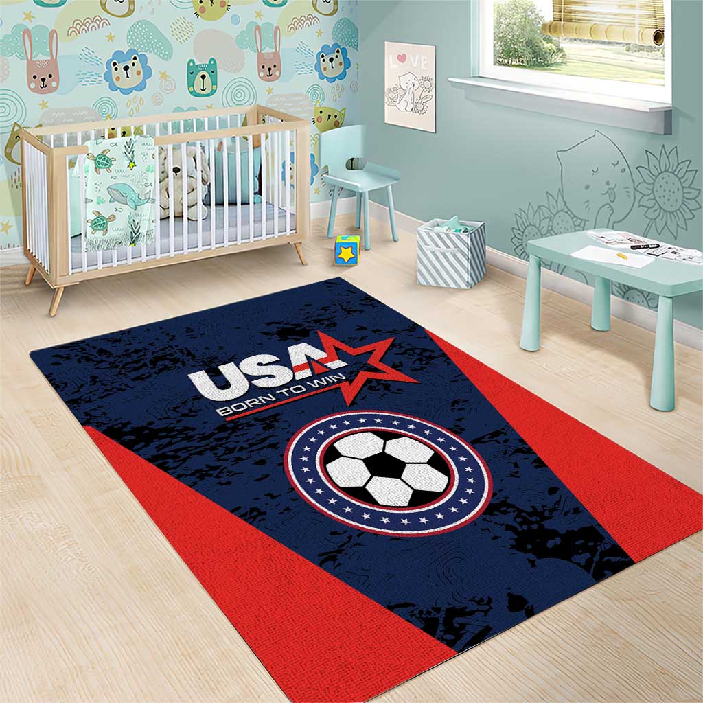 USA Soccer Team Area Rug Born To Win