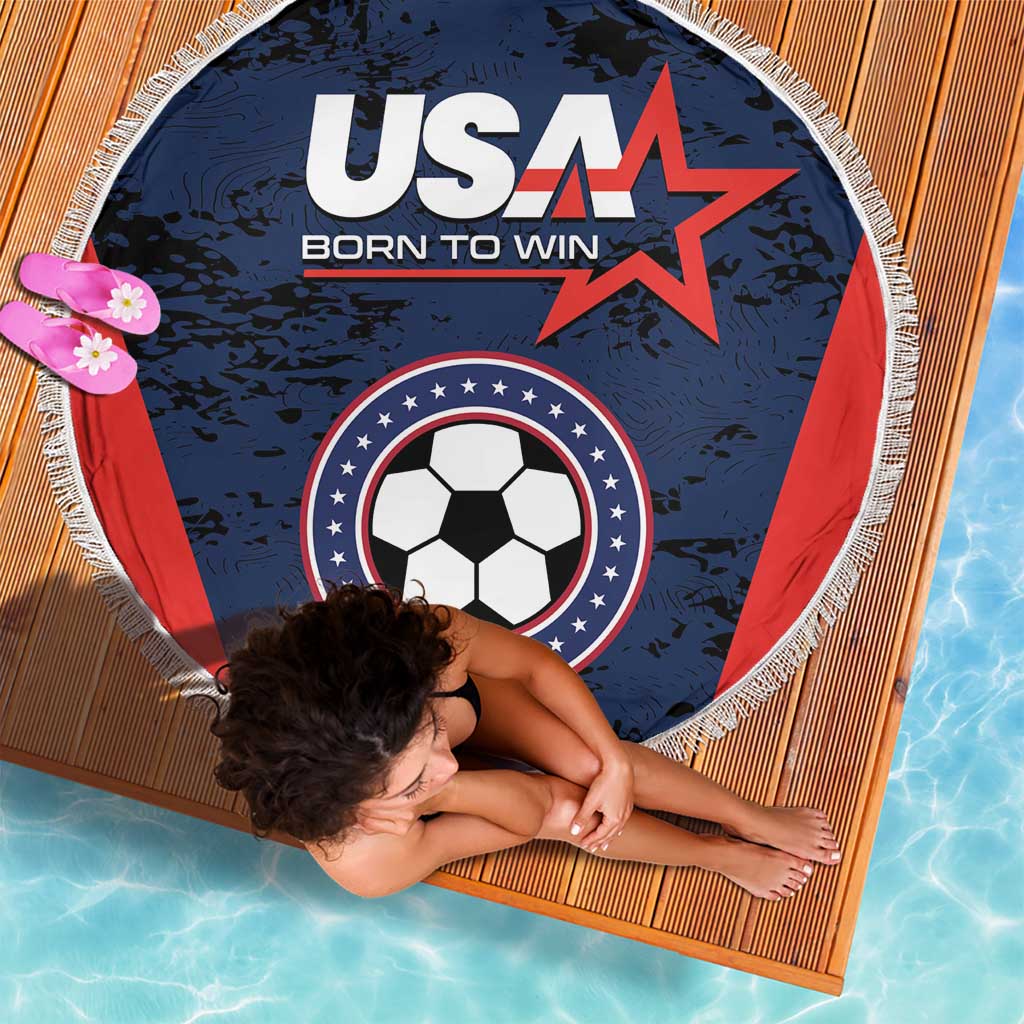 USA Soccer Team Beach Blanket Born To Win