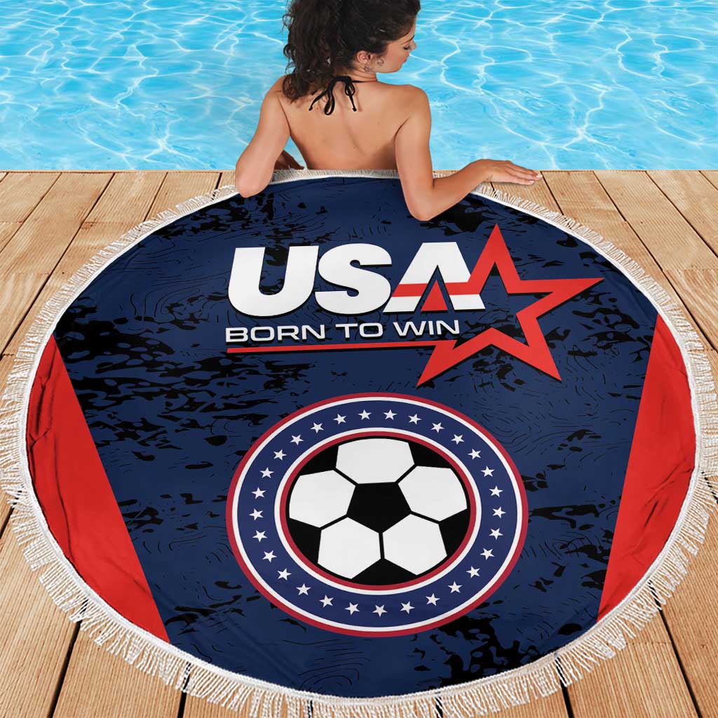 USA Soccer Team Beach Blanket Born To Win