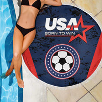 USA Soccer Team Beach Blanket Born To Win