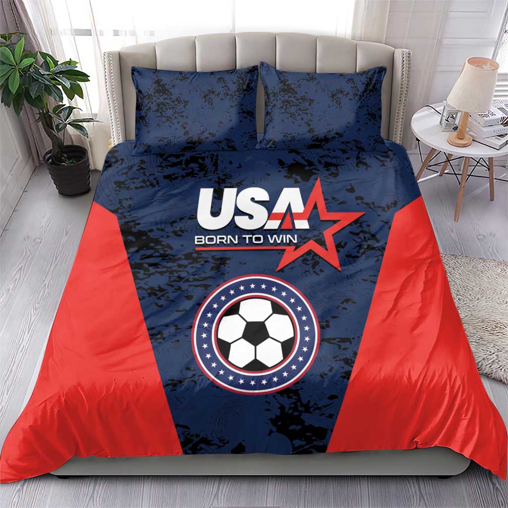 USA Soccer Team Bedding Set Born To Win