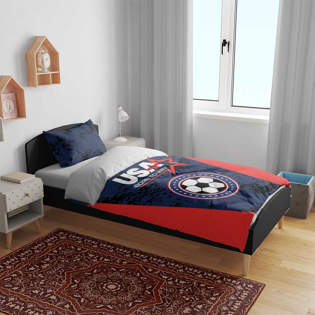 USA Soccer Team Bedding Set Born To Win