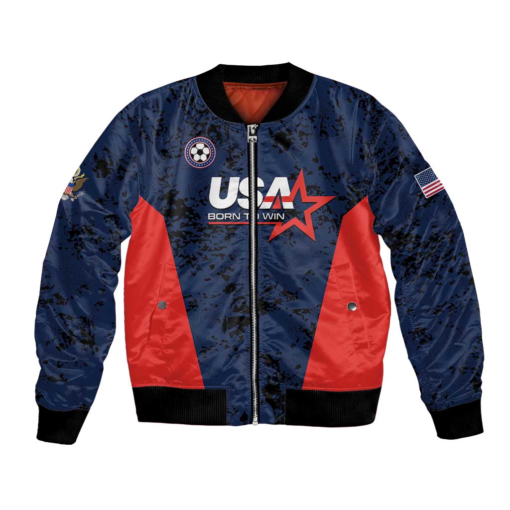 Custom USA Soccer Team Bomber Jacket Born To Win
