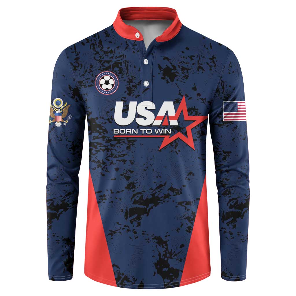 Custom USA Soccer Team Button Sweatshirt Born To Win