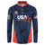 Custom USA Soccer Team Button Sweatshirt Born To Win