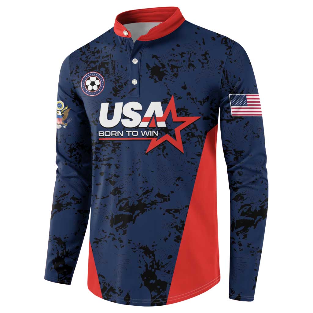 Custom USA Soccer Team Button Sweatshirt Born To Win