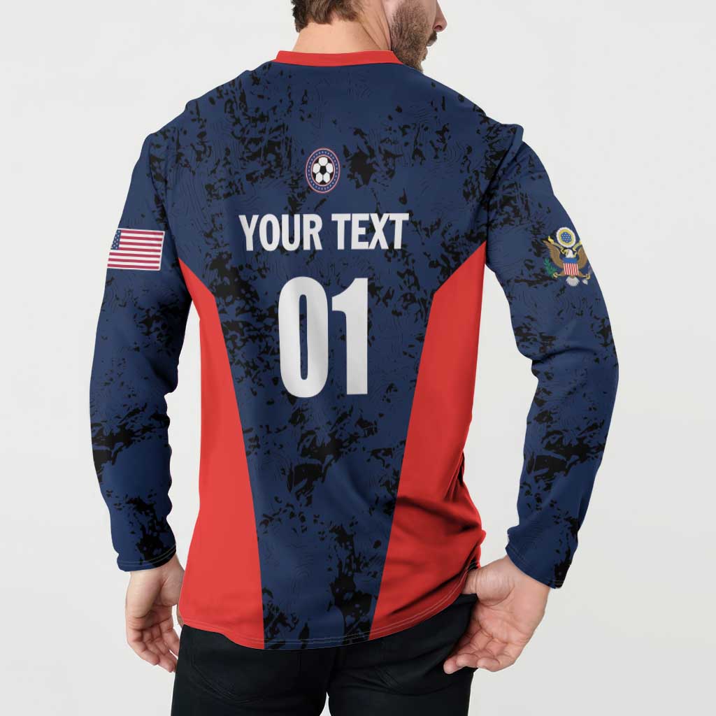 Custom USA Soccer Team Button Sweatshirt Born To Win