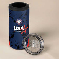 Custom USA Soccer Team 4 in 1 Can Cooler Tumbler Born To Win