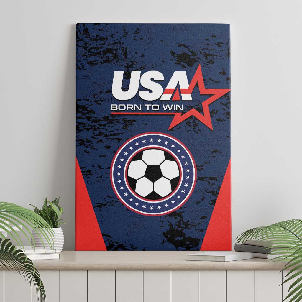 USA Soccer Team Canvas Wall Art Born To Win