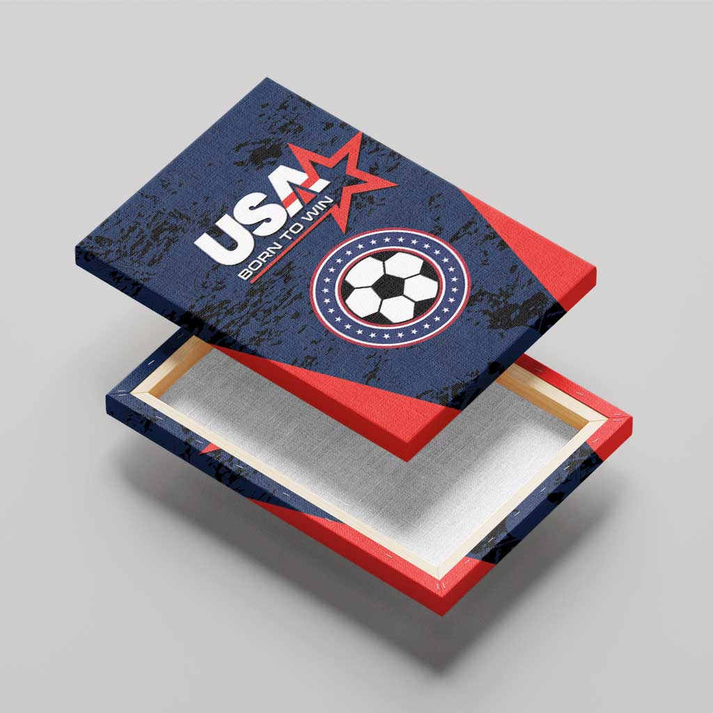 USA Soccer Team Canvas Wall Art Born To Win