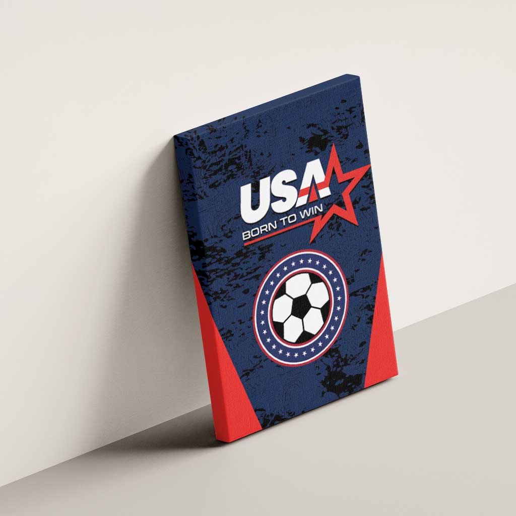 USA Soccer Team Canvas Wall Art Born To Win