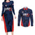 Custom USA Soccer Team Couples Matching Long Sleeve Bodycon Dress and Long Sleeve Button Shirt Born To Win