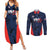 Custom USA Soccer Team Couples Matching Summer Maxi Dress and Long Sleeve Button Shirt Born To Win