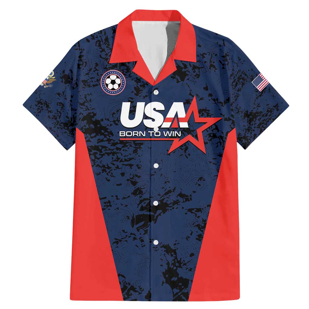 Custom USA Soccer Team Family Matching Mermaid Dress and Hawaiian Shirt Born To Win