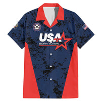 Custom USA Soccer Team Family Matching Mermaid Dress and Hawaiian Shirt Born To Win