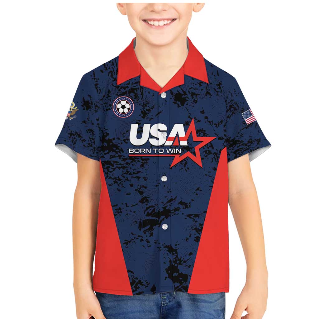 Custom USA Soccer Team Family Matching Mermaid Dress and Hawaiian Shirt Born To Win
