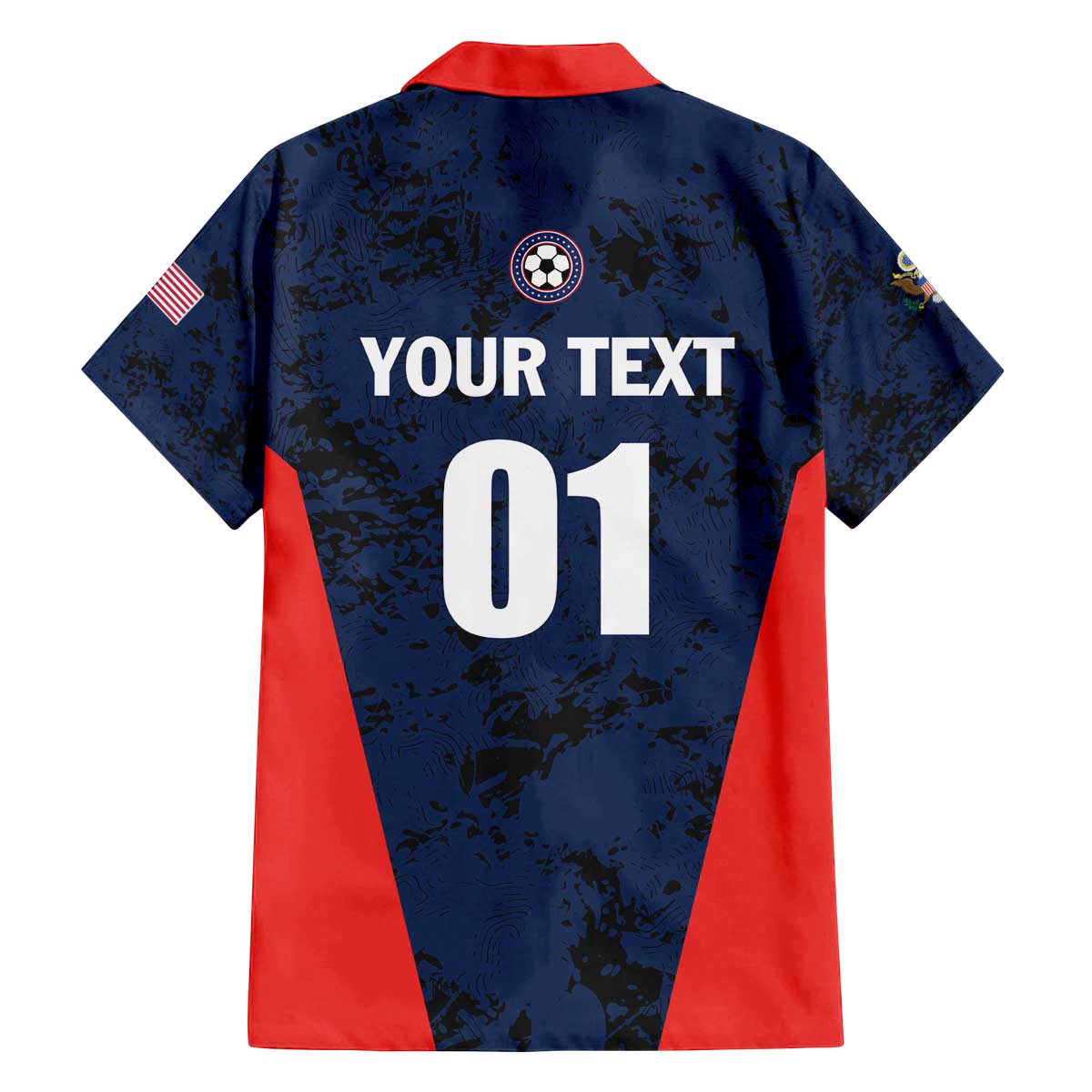 Custom USA Soccer Team Family Matching Off The Shoulder Long Sleeve Dress and Hawaiian Shirt Born To Win