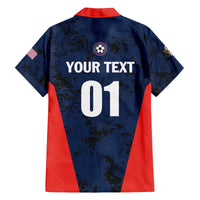 Custom USA Soccer Team Family Matching Off The Shoulder Long Sleeve Dress and Hawaiian Shirt Born To Win