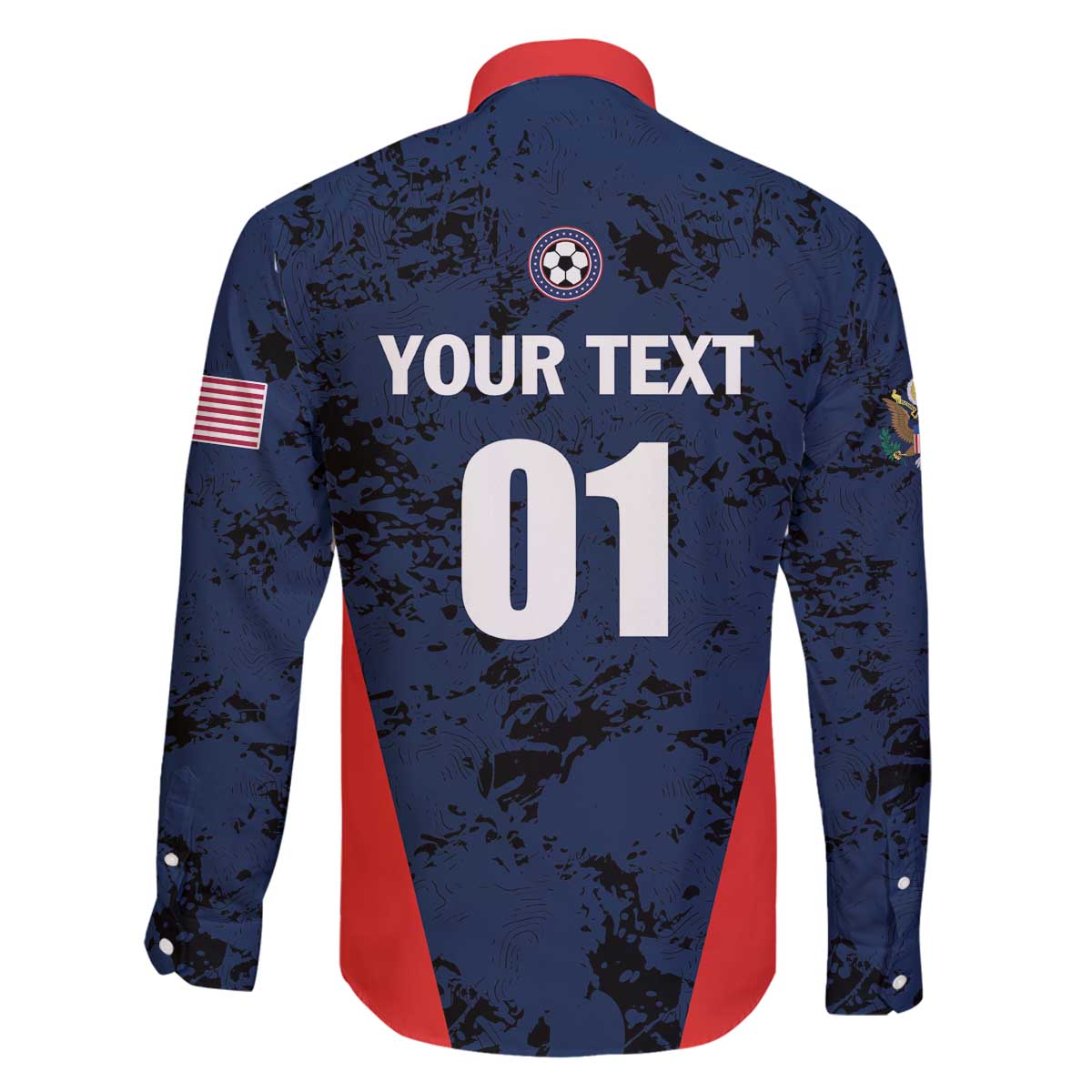 Custom USA Soccer Team Family Matching Off The Shoulder Long Sleeve Dress and Hawaiian Shirt Born To Win