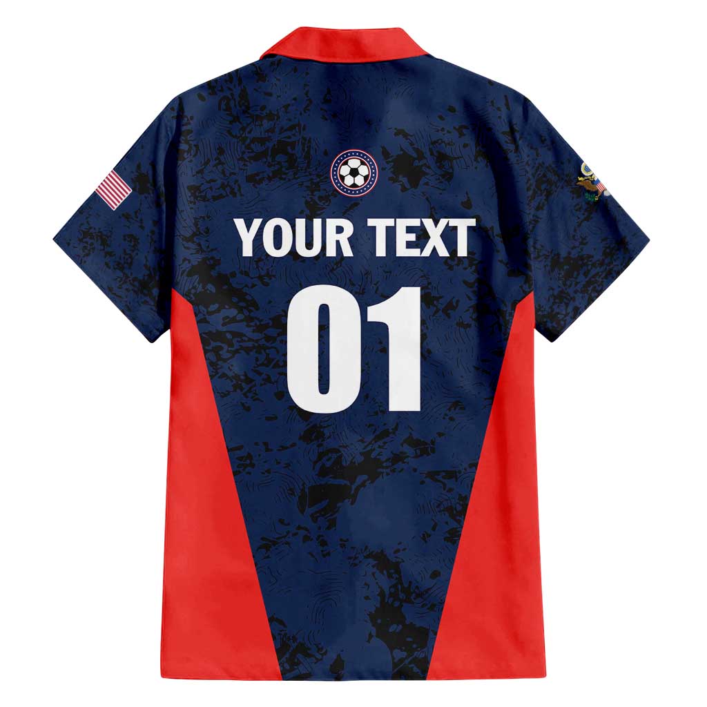Custom USA Soccer Team Family Matching Off Shoulder Short Dress and Hawaiian Shirt Born To Win