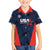 Custom USA Soccer Team Family Matching Off Shoulder Short Dress and Hawaiian Shirt Born To Win