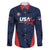 Custom USA Soccer Team Family Matching Puletasi and Hawaiian Shirt Born To Win