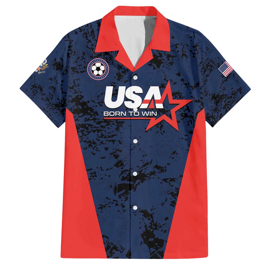 Custom USA Soccer Team Family Matching Summer Maxi Dress and Hawaiian Shirt Born To Win