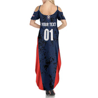 Custom USA Soccer Team Family Matching Summer Maxi Dress and Hawaiian Shirt Born To Win