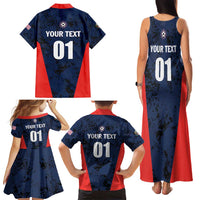 Custom USA Soccer Team Family Matching Tank Maxi Dress and Hawaiian Shirt Born To Win