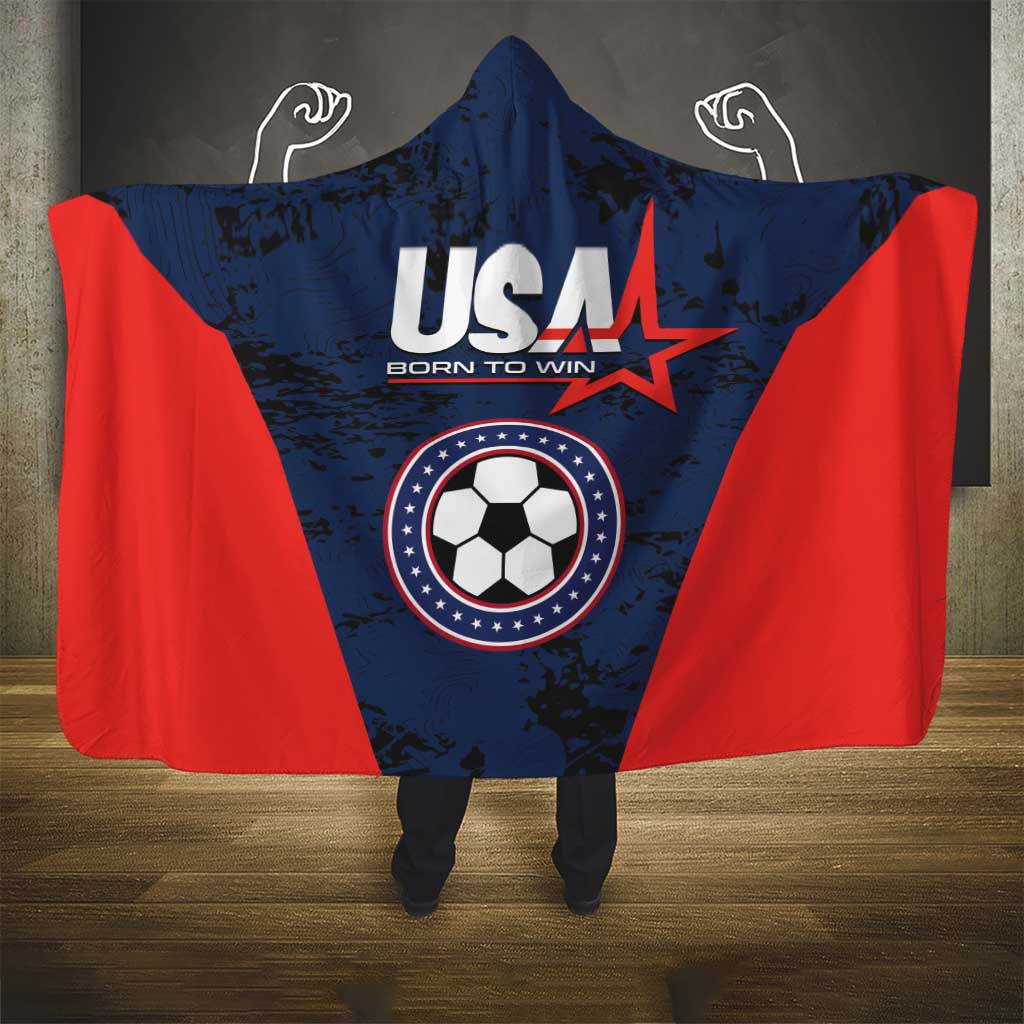 USA Soccer Team Hooded Blanket Born To Win