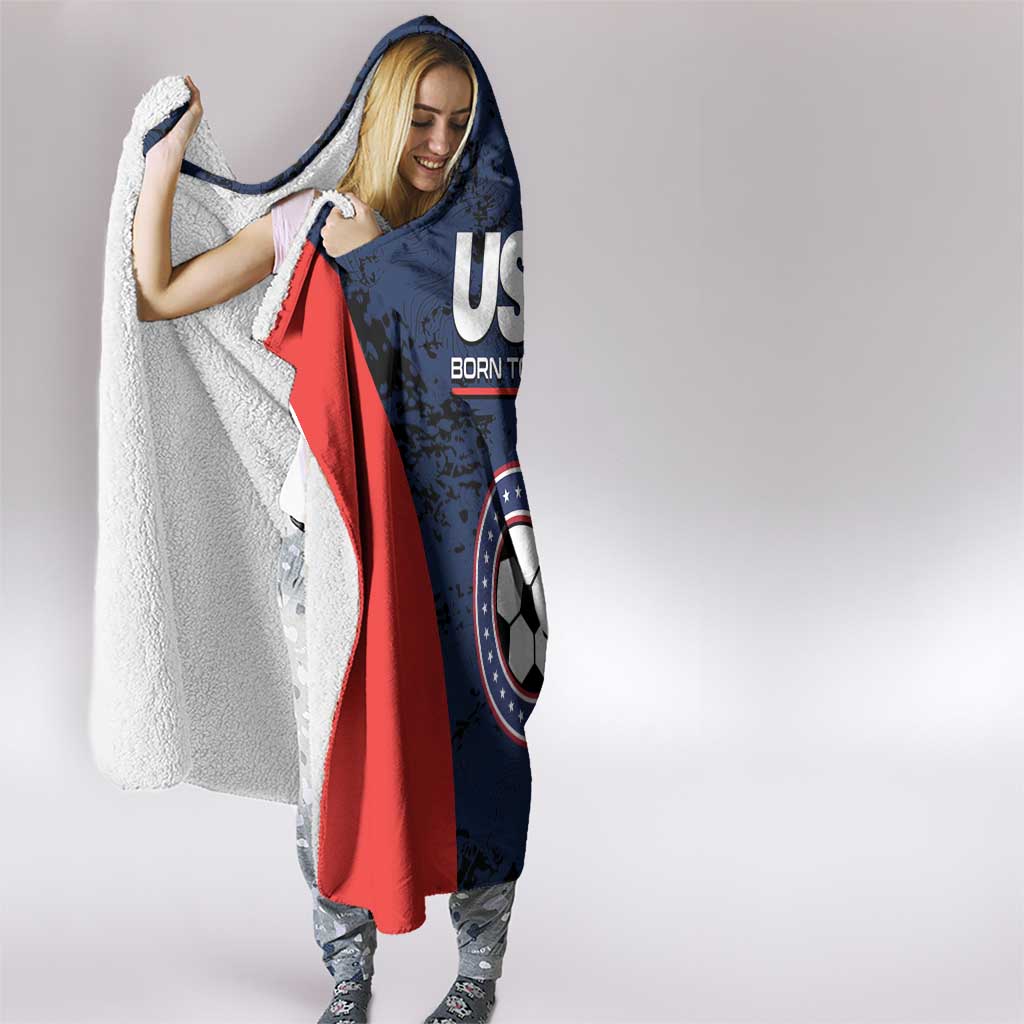 USA Soccer Team Hooded Blanket Born To Win