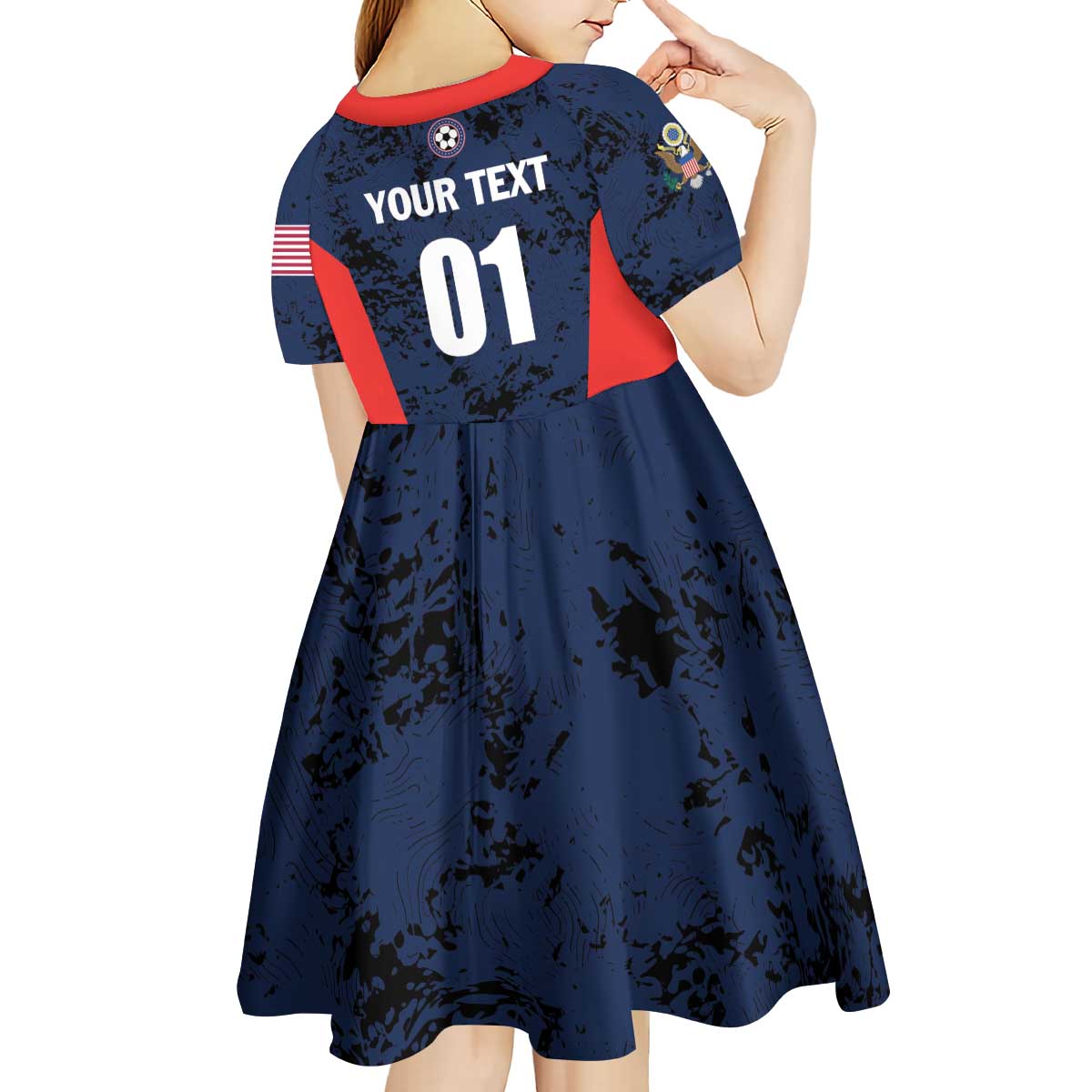 Custom USA Soccer Team Kid Short Sleeve Dress Born To Win