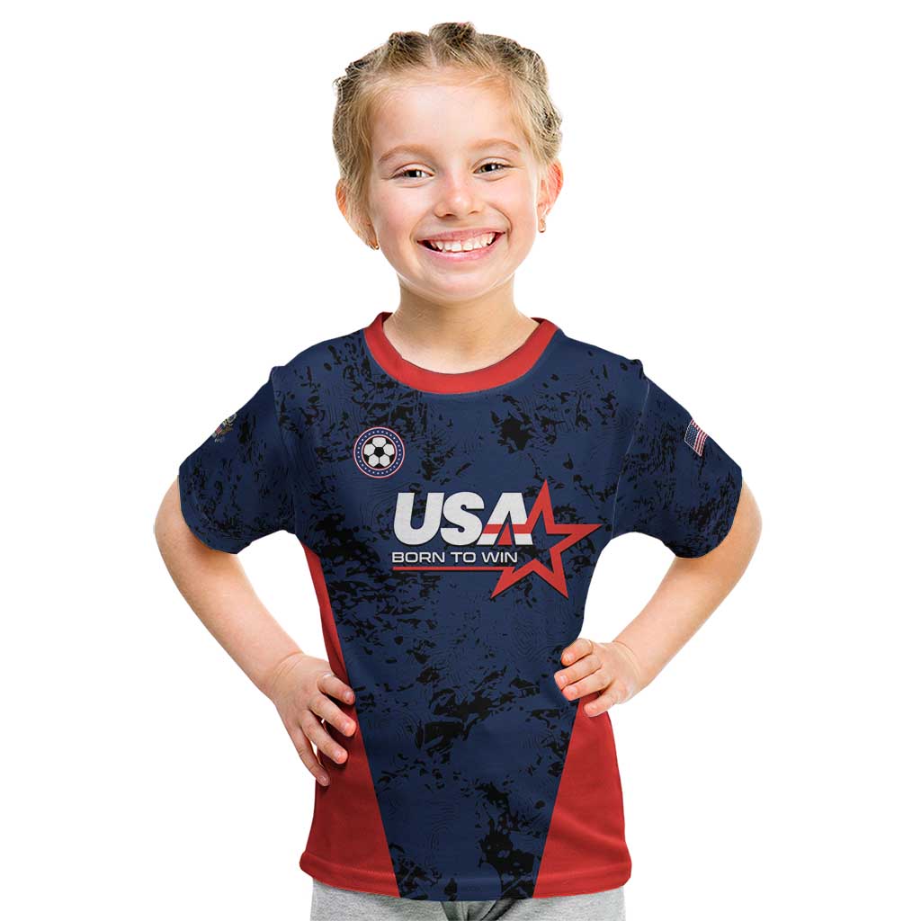 Custom USA Soccer Team Kid T Shirt Born To Win