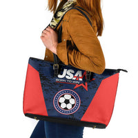 USA Soccer Team Leather Tote Bag Born To Win