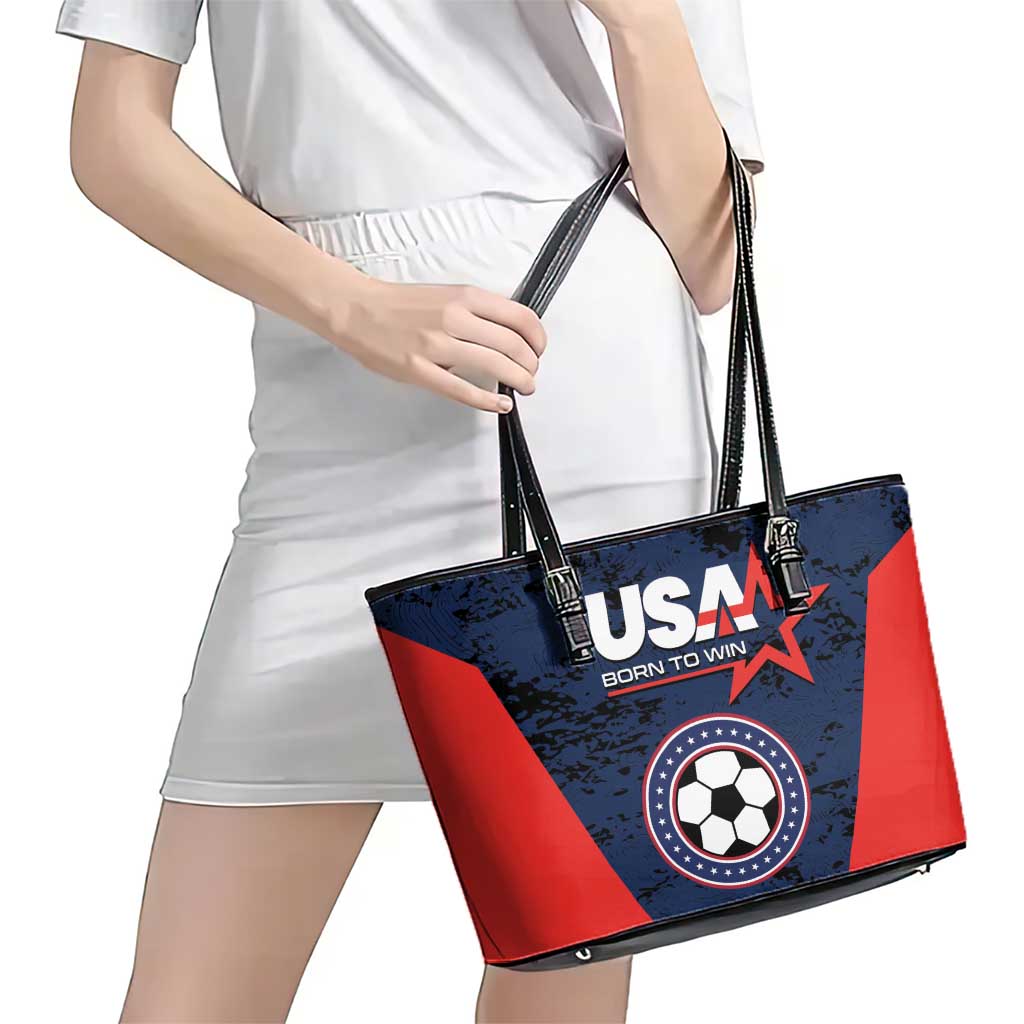USA Soccer Team Leather Tote Bag Born To Win