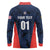 Custom USA Soccer Team Long Sleeve Polo Shirt Born To Win