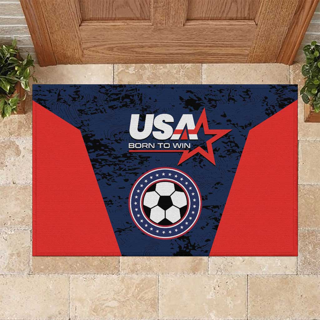 USA Soccer Team Rubber Doormat Born To Win
